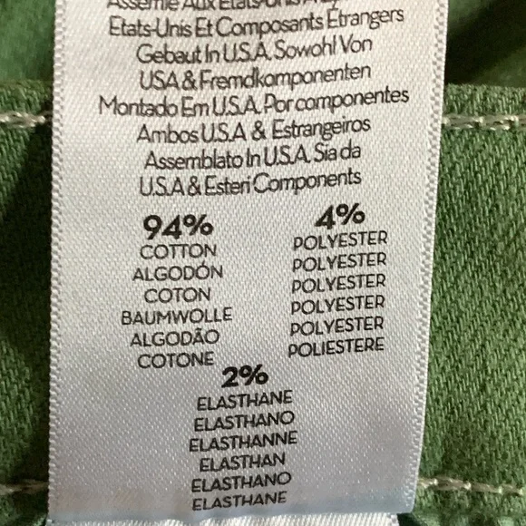 Mother The Mid Rise Dazzler Ankle Fray Play Date Jeans Juniper Green Size 26 - Picture 10 of 16